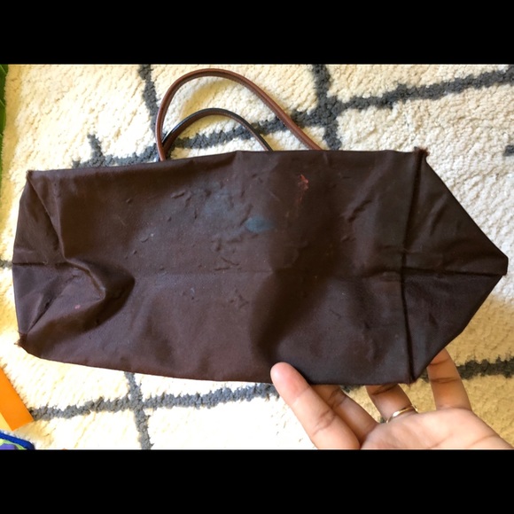 Auth Medium Size Longchamp Brown Handbag Purse Bag - Picture 7 of 8